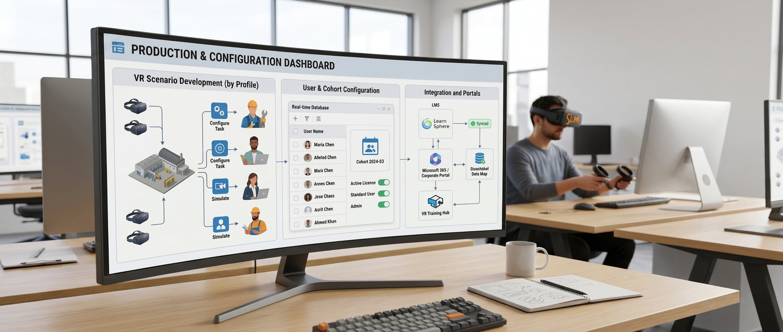 SLM VR — analítica por perfil
